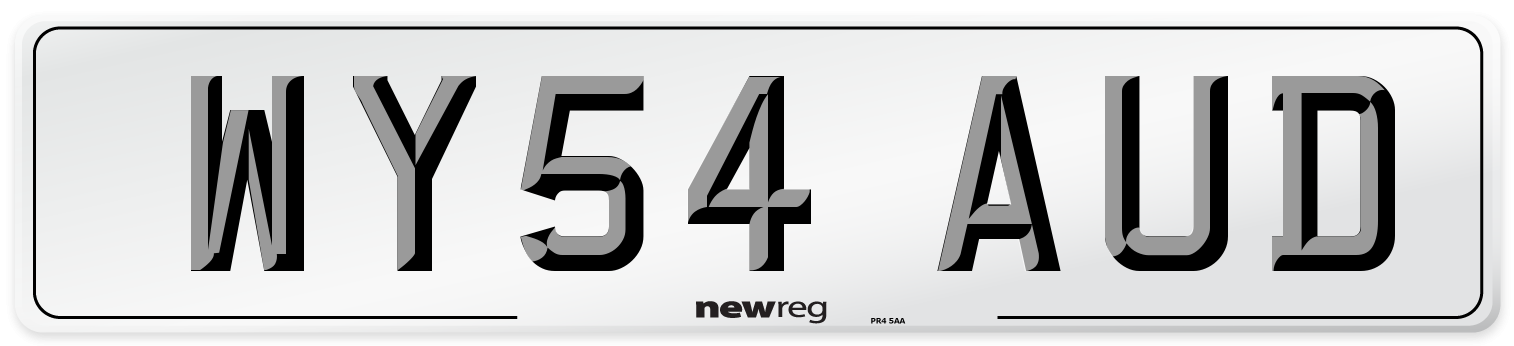 WY54 AUD Number Plate from New Reg